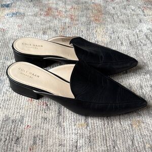 Cole Haan Women's Black Leather Mules